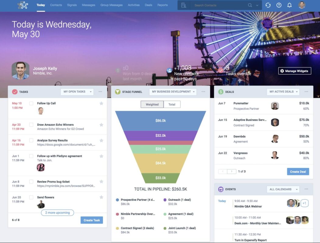 nimble social CRM software