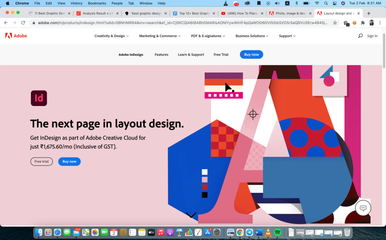 adobe indesign graphic design software
